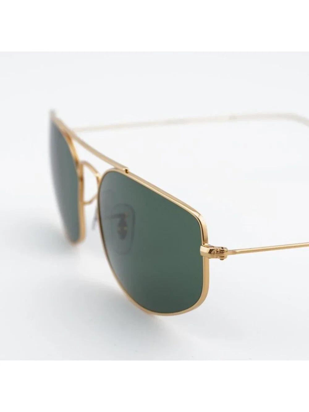 Ray-Ban RB3845 919631 Sunglasses Legend Gold Square Frame, G-15 Green Lenses